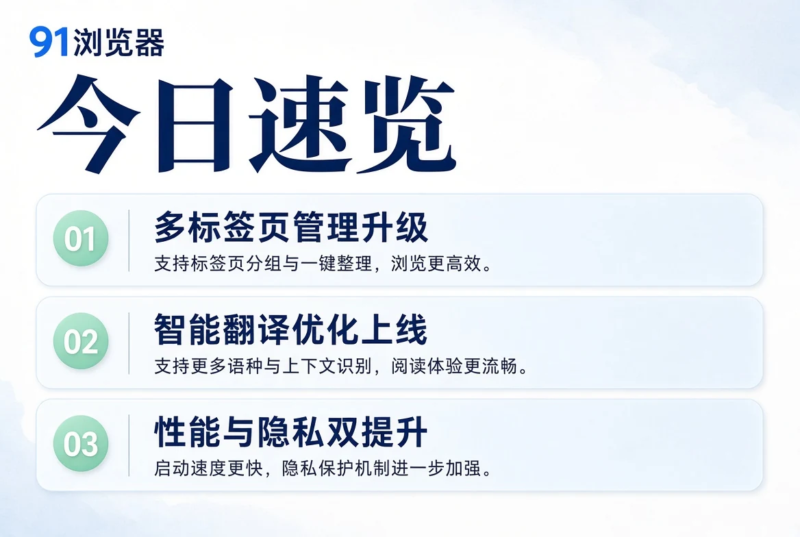 91浏览器览栏导览